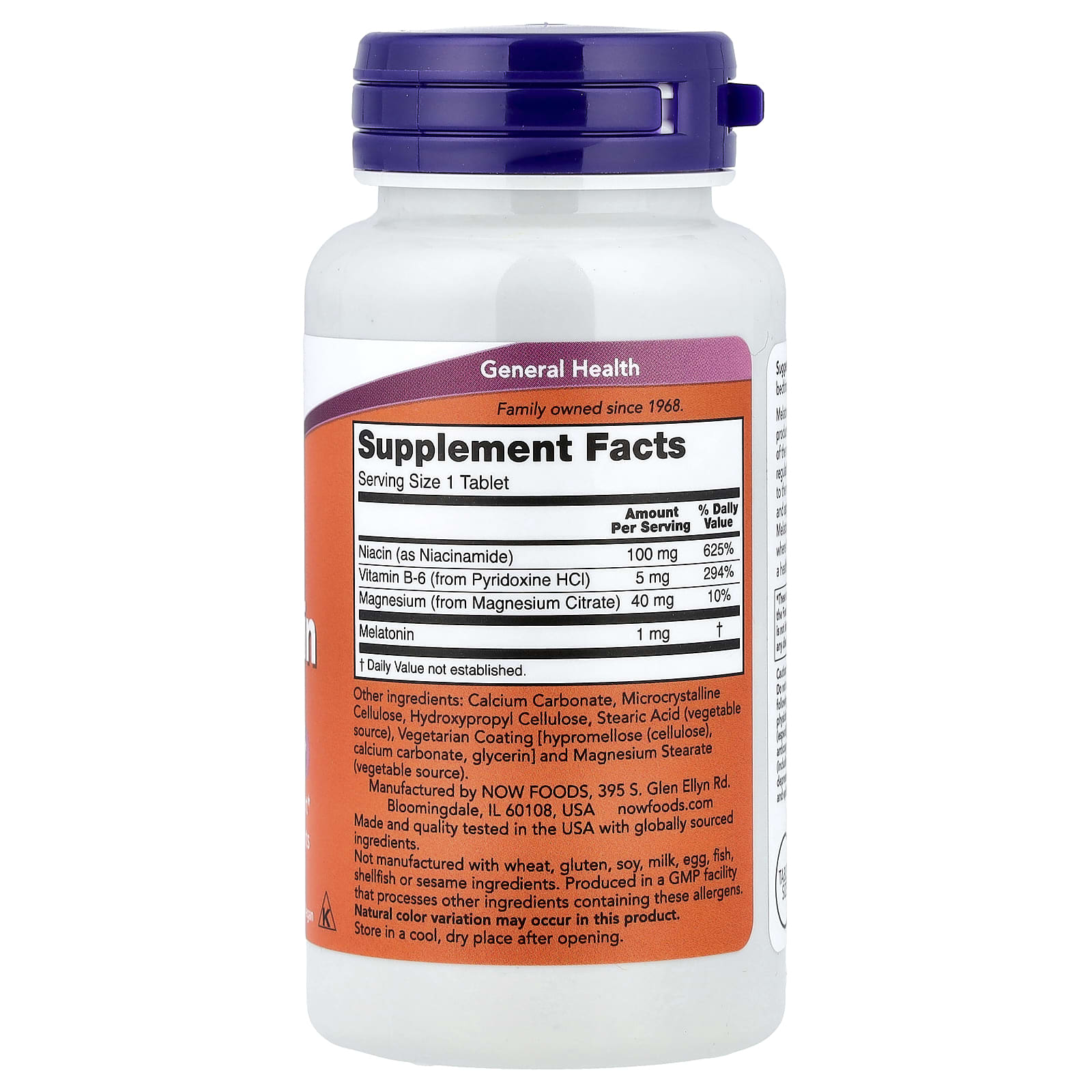 NOW Foods Melatonina 1 mg - 100 tabletas
